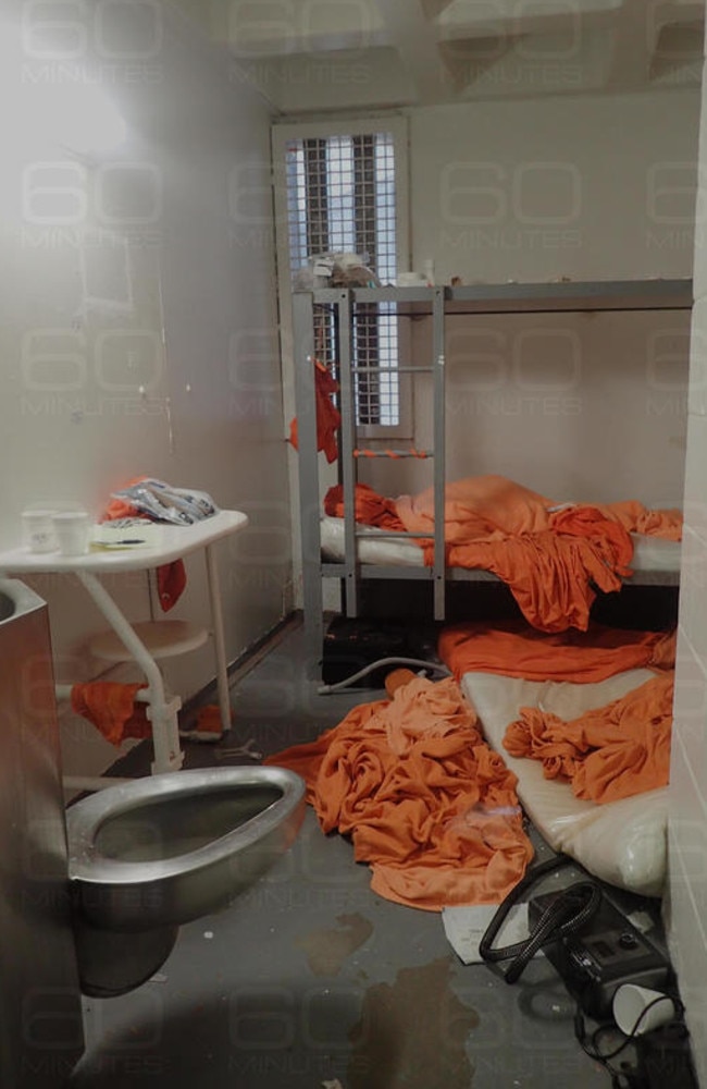 Epstein’s jail cell. Picture: 60 Minutes/CBS