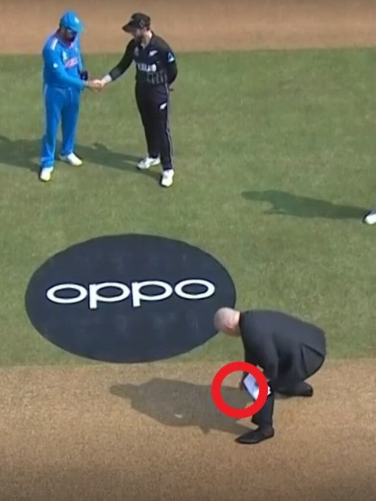 No way Kane Williamson can check from there. Photo: Fox Sports