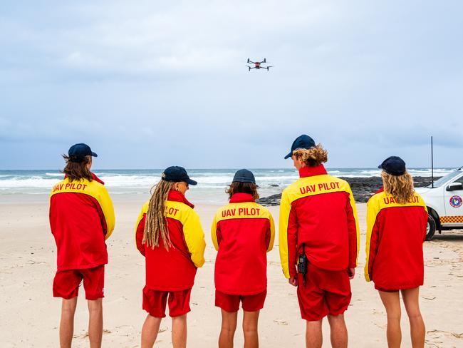 Australian UAV Service crew flying one of their drones