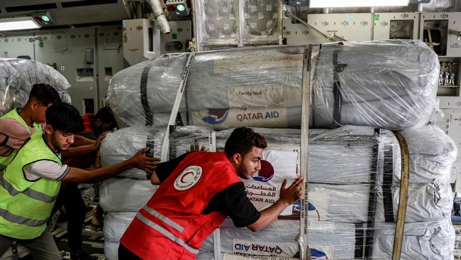 Humanitarian aid bound for Gaza. Picture: Karim Jaafar / AFP