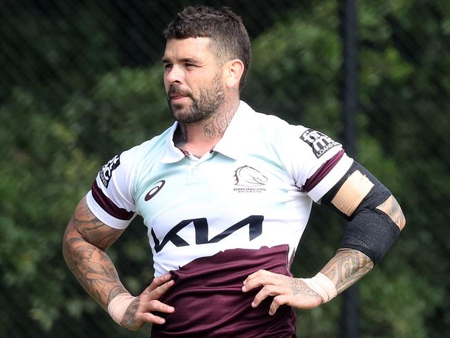 Captain Adam Reynolds, Brisbane Broncos training, Red Hill. Picture: Liam Kidston