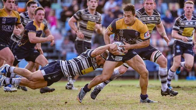 Bond University centre Corbin Kiernan on the run against Brothers. Picture: Stephen Tremain