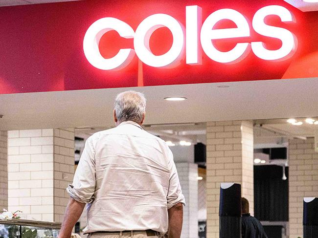 SYDNEY, AUSTRALIA - NewsWire Photos April 19, 2021: Signage outside a Coles supermarket, Sydney. Picture: NCA NewsWire / James Gourley