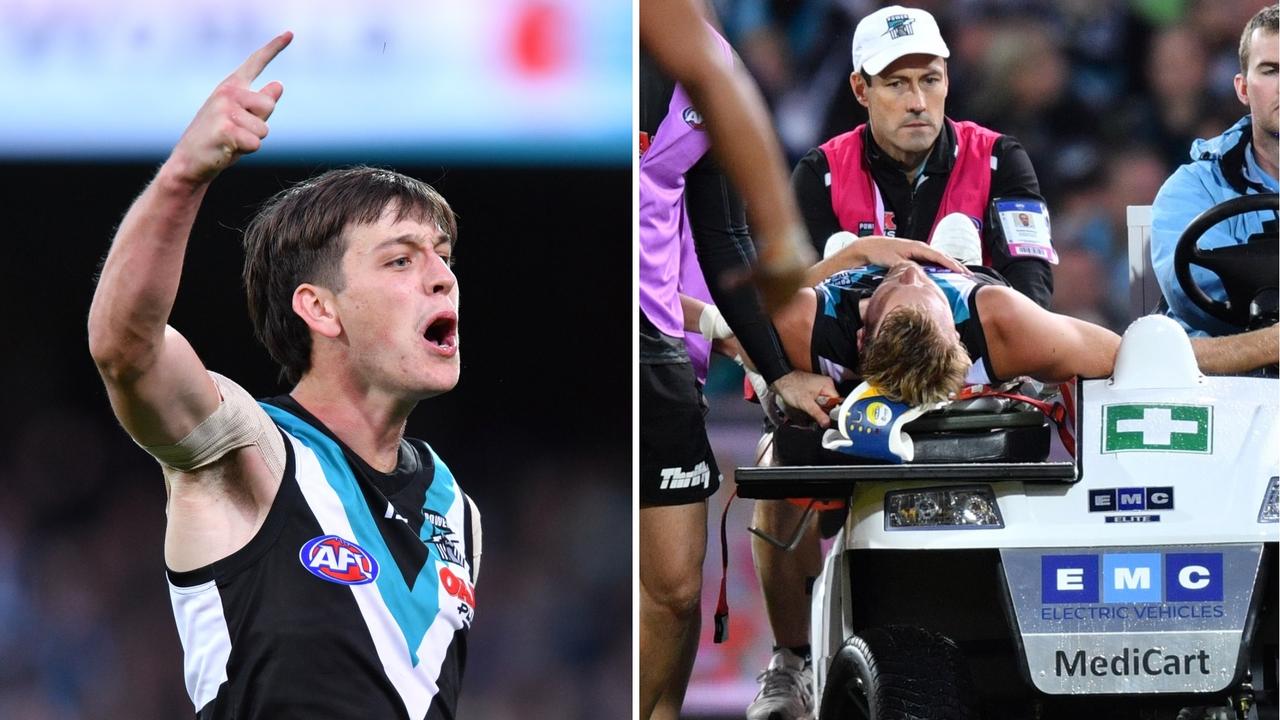 Zak Butters starred in Port Adelaide's win over Carlton — just Jack Watts suffered an injury.