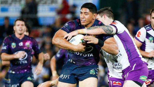 Jason Taumalolo on the charge for the Cowboys.