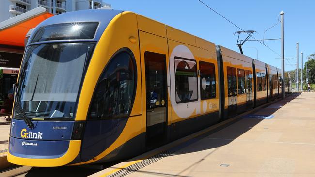 The incident happened after the woman got off a tram at Broadbeach. Picture: Mike Batterham