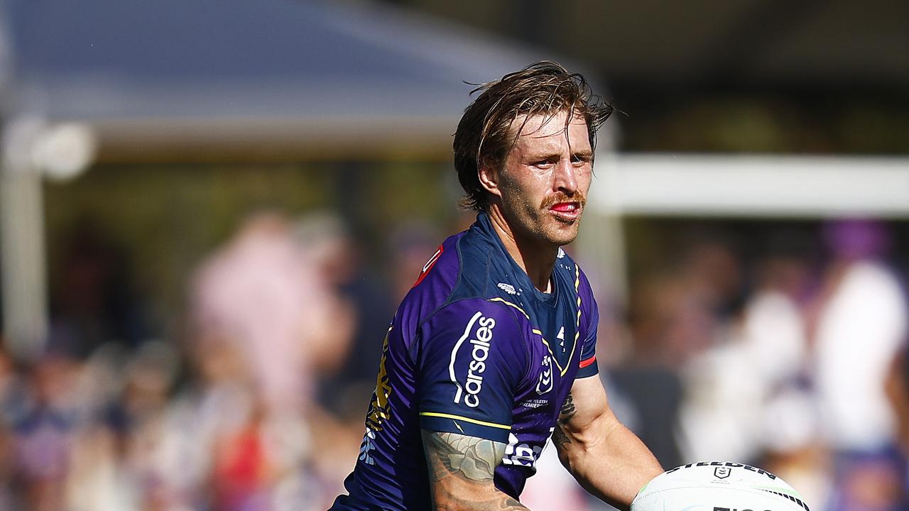 While injuries mount after Round 1, a host of big name players are set to make their return from injury and suspension, including Melbourne’s Cameron Munster. Picture: Getty Images.