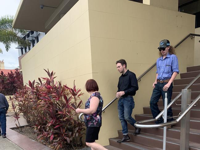 Brett Daniel Matton (middle) was charged with driving a motor vehicle without due care and attention, causing the death Ethan James Durnsford appeared in court on November 9.