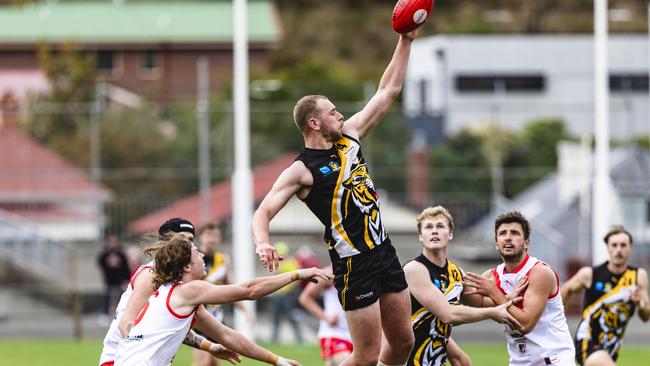 Marcus Gardner, Tigers (with the ball) Picture: Linda Higginson