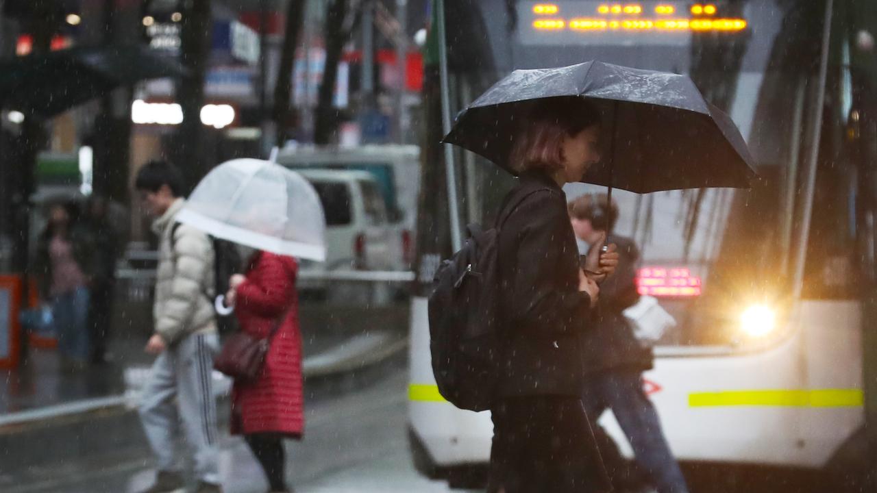 Wet weather is sweeping across Melbourne and parts of Victoria. Picture: NCA NewsWire / David Crosling