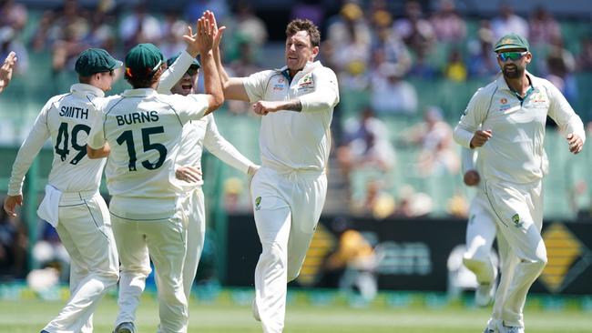 James Pattinson strikes for Australia.