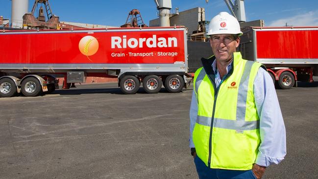 Jim Riordan has seen Riordan Grain Services’ shiploading operations at Geelong and Portland boom in the first six months of this season. Picture: Supplied