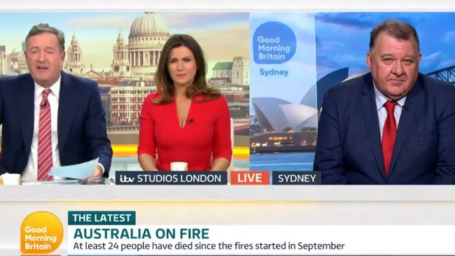 Good Morning Britain host Piers Morgan rips into Prime Minister Scott Morrison in a segment featuring MP Craig Kelly.