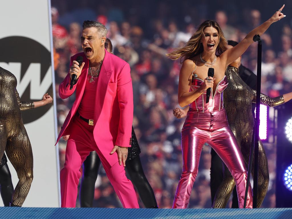 Rogers secured Robbie Williams for the 2022 AFL Grand Final, starting a trend for next-level pre-show entertainment. Picture: Michael Klein