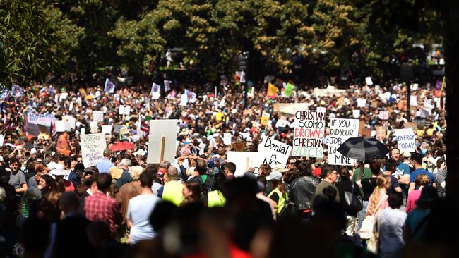 The strike is the latest in a worldwide movement started in August 2018 by Swedish climate activist Greta Thunberg. Picture: AFP