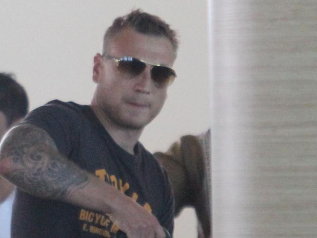 Michael Matthews before boarding the plane home in Bali. Picture: Supplied