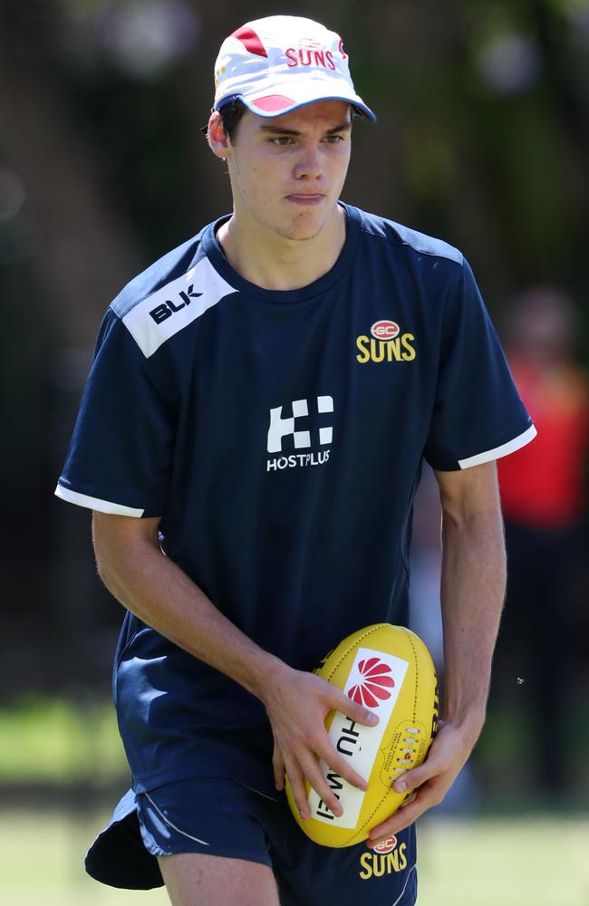 Gold Coast’s top draftee Jack Bowes could make his senior debut in the QClash in Round 1.Picture: Regi Varghese