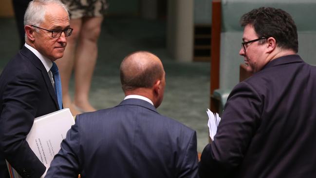 Then-PM Malcolm Turnbull and Peter Dutton hatched a plan to dump George Christensen. Picture: Kym Smith