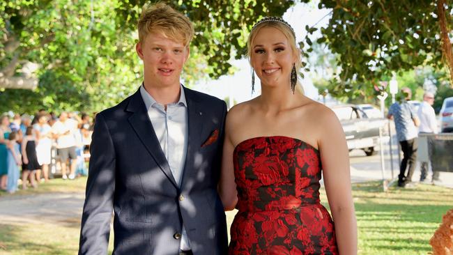 Ryan Homewood and Sharmani Lehmann at the Bowen State High School Year 12 Formal held on Friday, November 18, 2022.