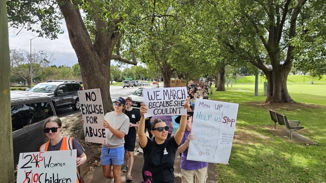 Rallies and marches took place nationwide to demand action to address violence against women, including in Toowboomba (pictured) Picture: Tom Gillespie