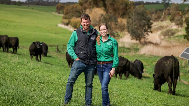 Brad and Fi Marson, Grassdale Estate Angus. Pictures: Nicole Cleary