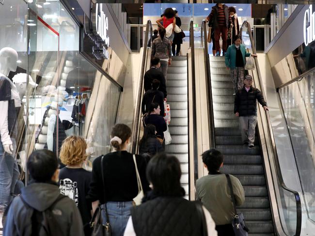 10/05/2020. Shoppers flocked to Chatswood shopping precinct and Westfield after restriction on shops being open due to C-19 slackened. Jane Dempster/The Australian.