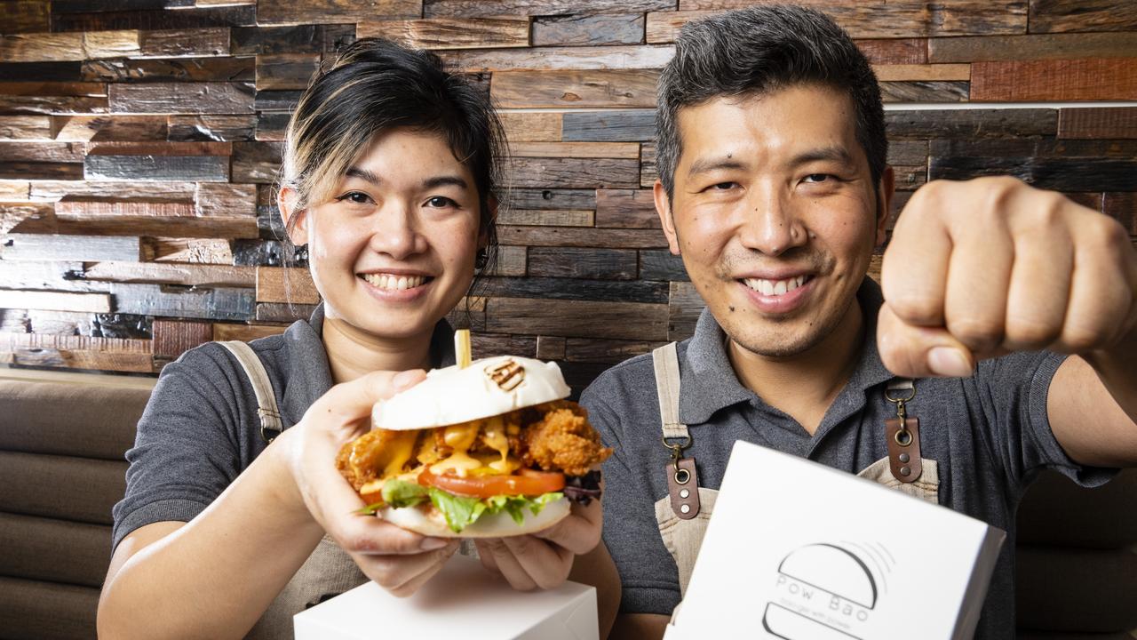 Owners of Copper Bench Sara Poolsirisook and Tenzin Norbu launch their new business Pow Bao, offering bao bun burgers that pack a punch, Tuesday, March 15, 2022. Picture: Kevin Farmer