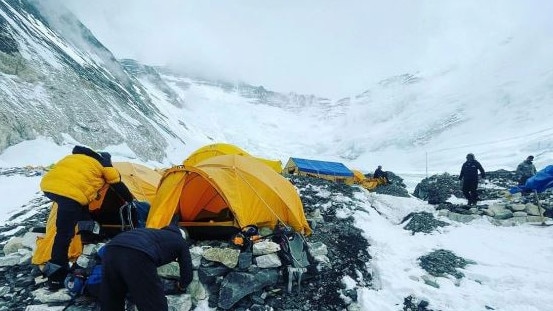 Mr Kennison’s last Instagram post from Camp 2 view on Mount Everest. Picture: Instagram