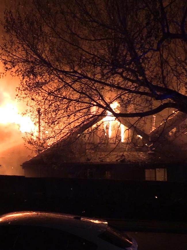 in the fierce inferno. Pictures: Richard Dobson, OnScene