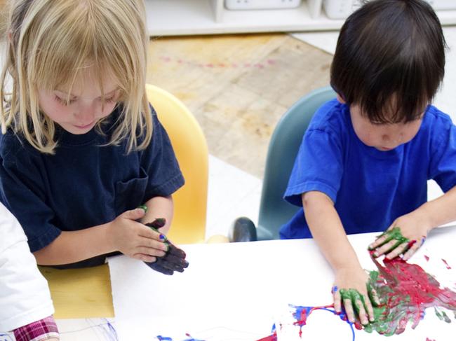 Children painting together Picture: Supplied