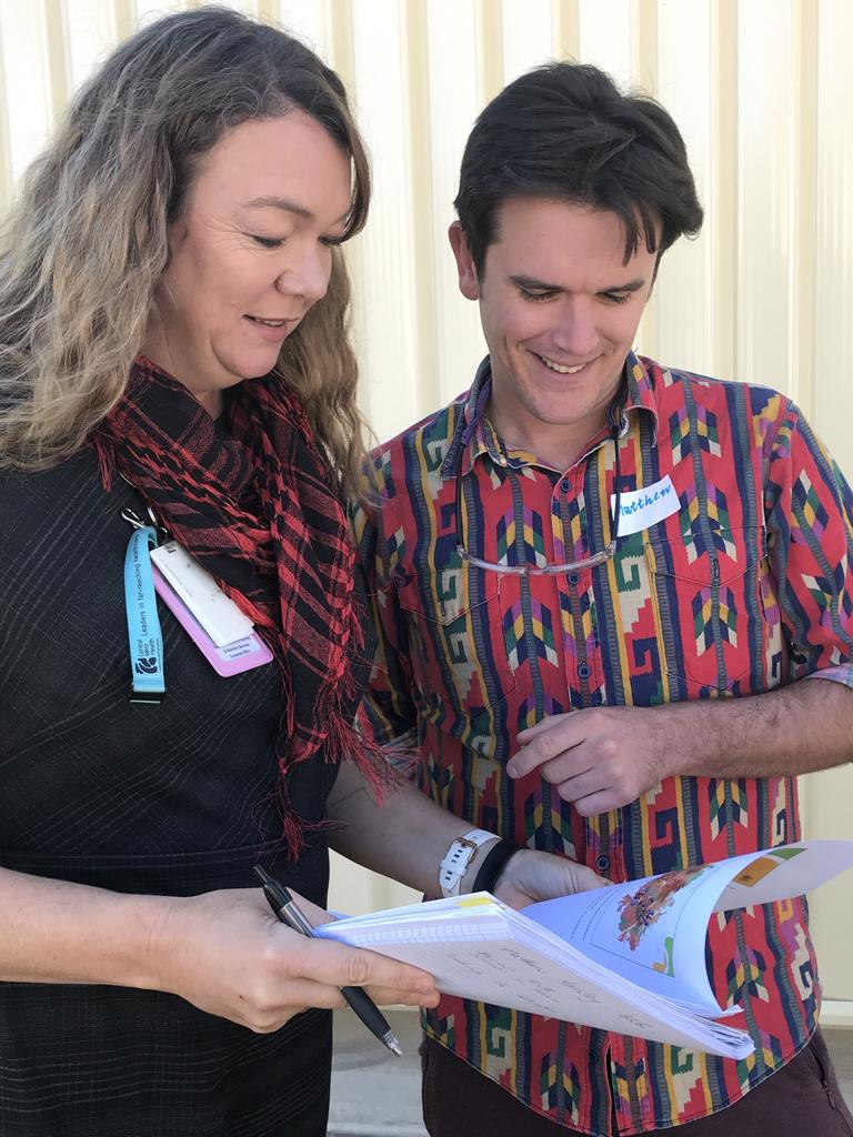 Central West Hospital and Health Service Executive Director of Nursing and Midwifery Services Danielle Causer and new nurse graduate Matthew Yarsley, who is bound for Blackall Hospital.