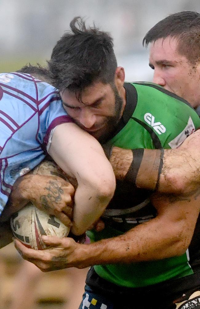 Townsville Blackhawks against Central Coast Capras at Jack Manski Oval. Blackhawks James Tamou. Picture: Evan Morgan