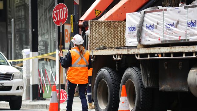 (File image) Female construction workers are disproportionately targeted, Mr McBurney claims. Picture: NCA NewsWire / Gaye Gerard