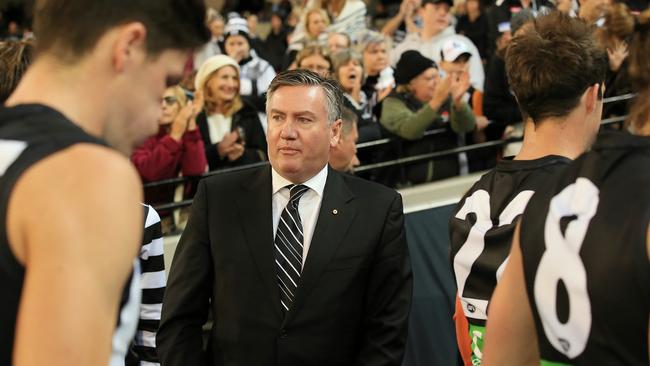 Collingwood president Eddie McGuire after the game. Picture: Wayne Ludbey
