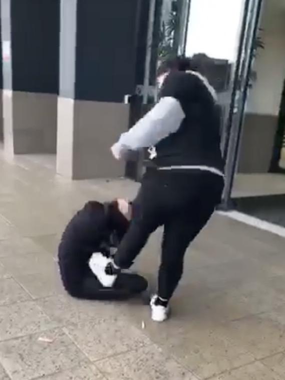 A teen girl violently attacks another girl at Northland shopping centre