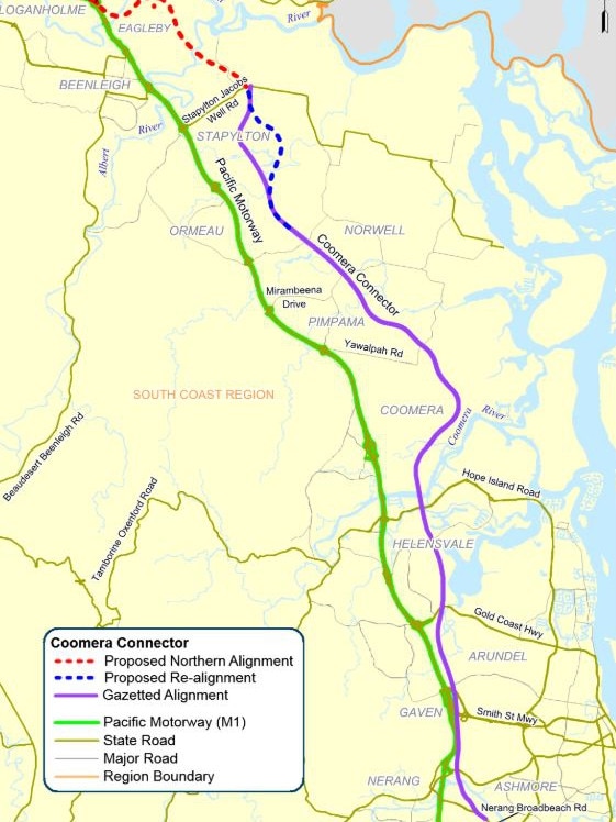 The Coomera Connector corridor. Picture: TMR