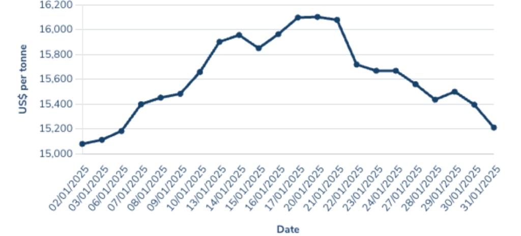 Nickel prices fell despite optimism around mining controls in Indonesia. Pic: LME