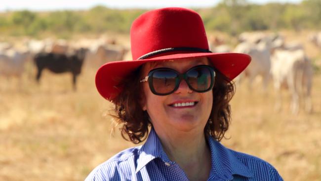 Gina Rinehart at her Helen Springs cattle station.