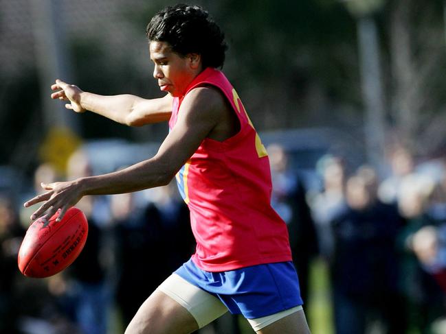 Cyril Rioli in action for Scotch College. 