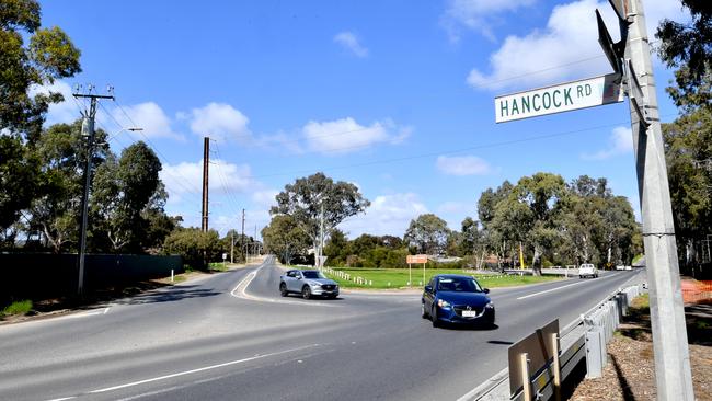 The corner of Hancock Rd and Golden Grove Road at Golden Grove. Picture: AAP Image/Sam Wundke