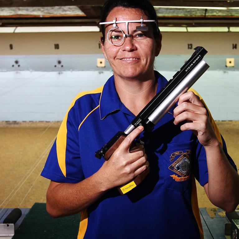 Annemarie Forder. NOW: Annemarie is an Olympic medallist who won a bronze in the Women’s Air Pistol at the Sydney Olympics and gold at the 1998 Kuala Lumpur Commonwealth Games. Picture: Brendan Radke.