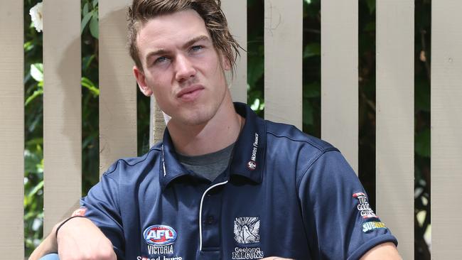 Geelong Falcon Brett Blair ahead of the AFL draft. Picture: Peter Ristevski