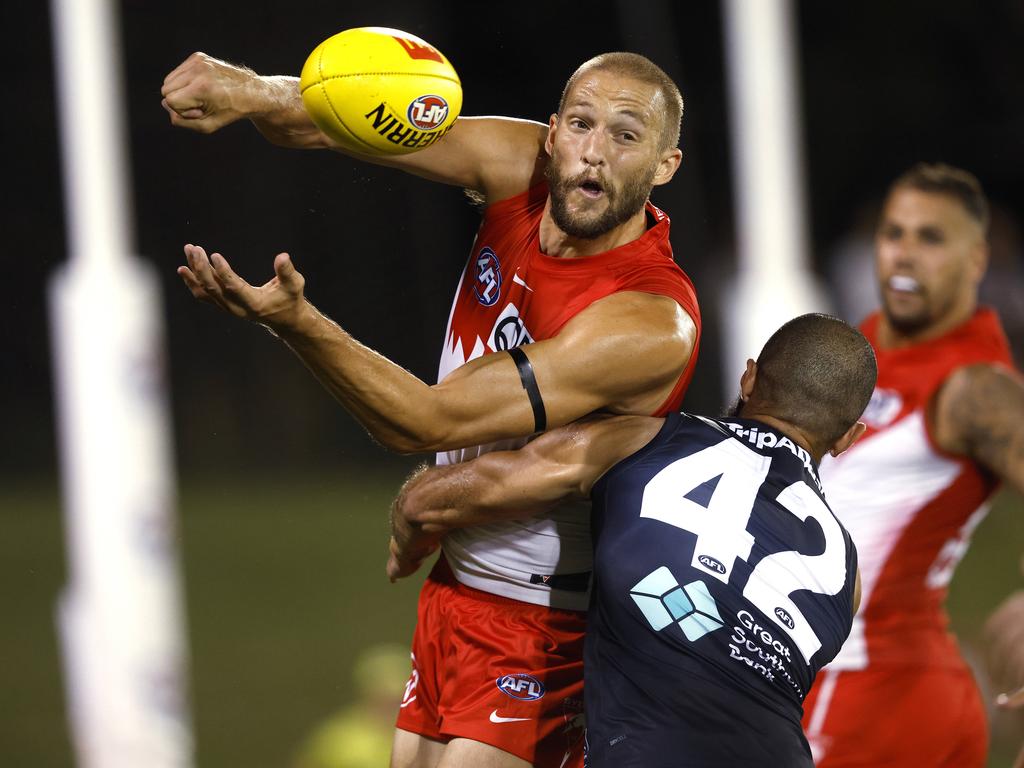 Reid didn’t play a single game in 2023 after injuring his hamstring in the final pre-season match against Carlton. Picture: Phil Hillyard