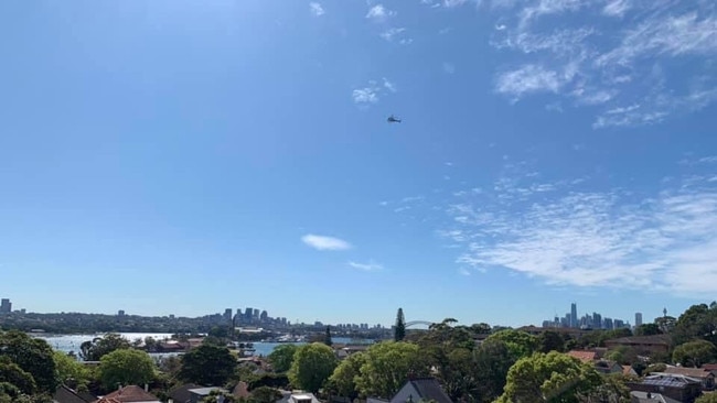 The police helicopter over Drummoyne