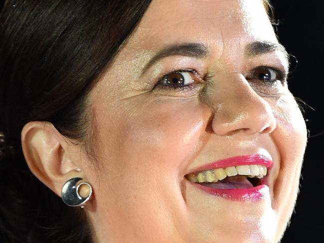 Queensland Premier Annastacia Palaszczuk looks on during the Opening Ceremony of the XXI Commonwealth Games in Carrara Stadium, on the Gold Coast, Australia, Wednesday, April 4, 2018. (AAP Image/Dean Lewins) NO ARCHIVING, EDITORIAL USE ONLY