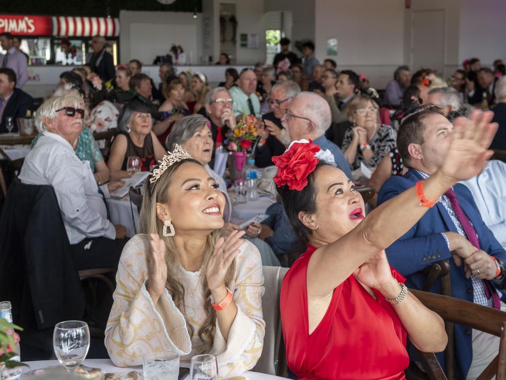 Pranchalee Pakarat and Urai Santisopha. Melbourne Cup Day at the Toowoomba Turf Club. Tuesday, November 1, 2022. Picture: Nev Madsen.