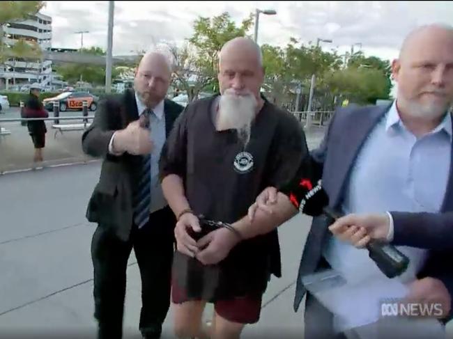 Dyson pictured during his extradition from Queensland to New South Wales in October. Picture: ABC News