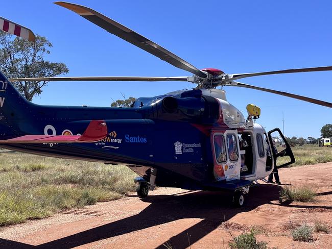 A Maranoa man was flown to hospital from a Tyrconnel property just west of Roma for a snakebite. Picture: LifeFlight.