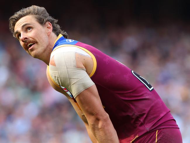 Brisbane Lions believe Joe Daniher has played his last AFL game. Picture: Lachie Millard