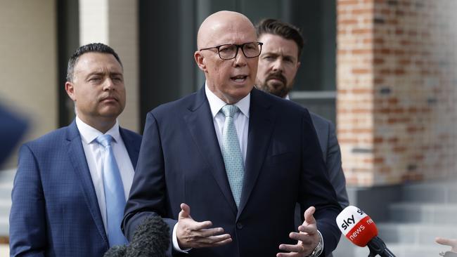 Opposition Leader Peter Dutton says he had no foreknowledge of the job losses at BHP. Picture: Richard Dobson / Newswire